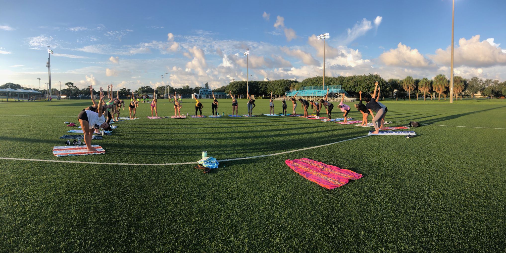Mindful Yoga on Field